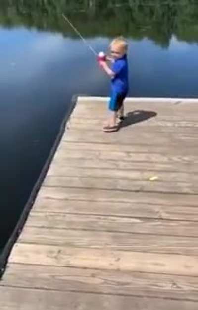 Not even a peep as he walked to the edge