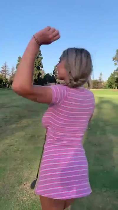 Gabbie likes to golf