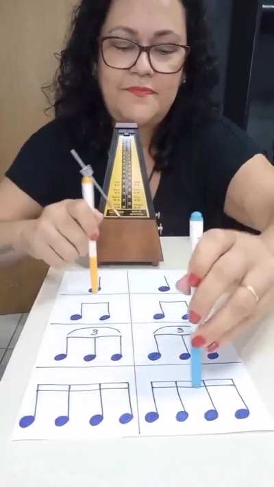 Metronome, pen and a sheet of music