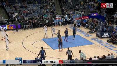 [Highlight] Paul George hits a ridiculous step back 3 before halftime.