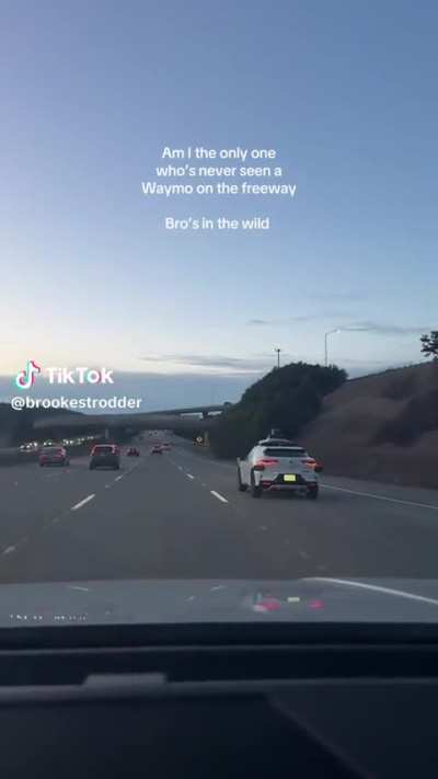 Waymo testing on the freeway