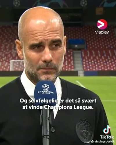 [Viaplay] Interviewer: "Why is it so hard to win the UCL?" Pep: "Because Madrid is always there"