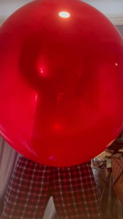 When a balloon gets this big, I can&rsquo;t help but tease my cock and moan uncontrollably! 🎈
