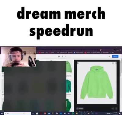 dream merch speedrun (wr 00:00:18)