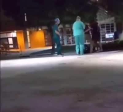 Man punches cop for pulling his hair (2020) This cop unlawfully arrested two men and one woman for not turning off the  music playing inside there vehicle the three of them came to the hospital to see there friend 