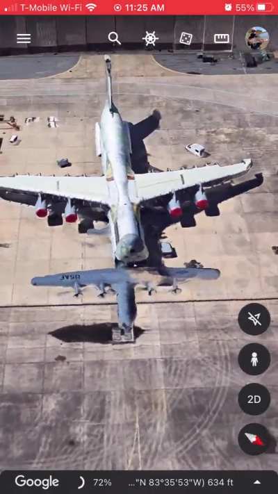 Oh nooo&acirc;&brvbar; that poor c-130 never stood a chance against the C-5