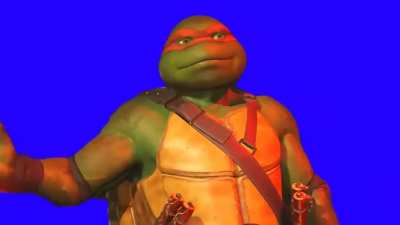 Injustice 2 - Michaelangelo's "Dude, I could be gaming." (Blue screen template)