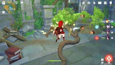 Afk farming matsutakes and bird eggs insanely fast by using Klee
