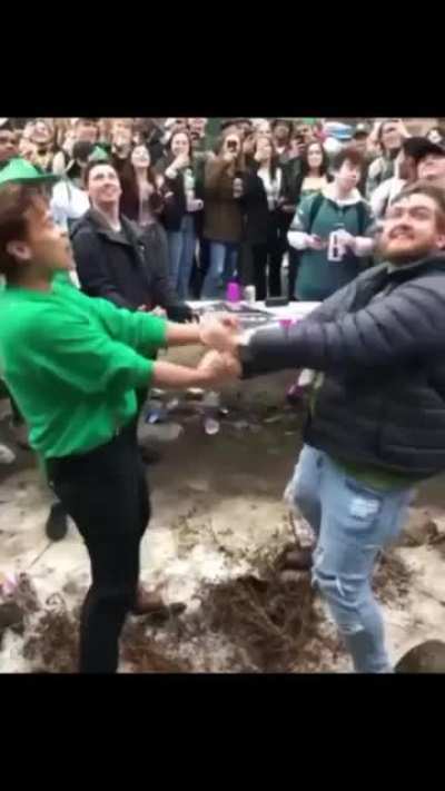 WCGW jumping off a roof to impress everyone
