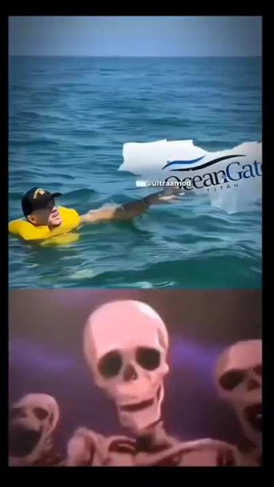 My man is swimming 
