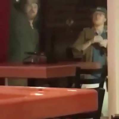 Smoke tricks from a couple of drunk guys.