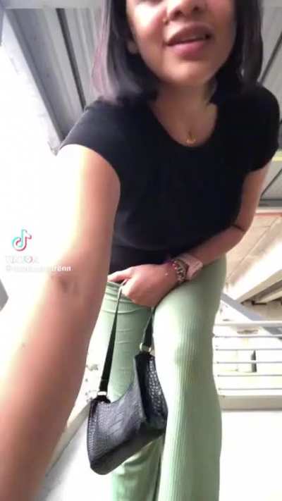 Showing off her fits