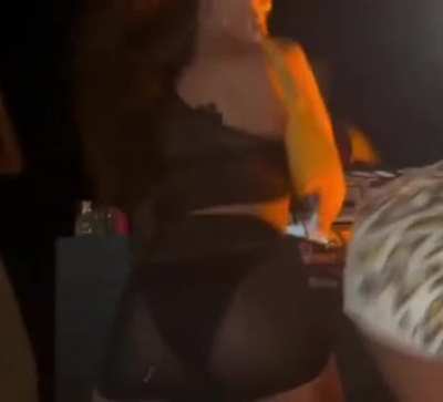 Madison throwing it back