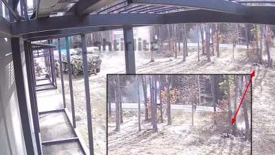 Gostomel freeway, Kyiv region. February 25, 2022. The Russians so mercilessly shot civilians who just wanted to save themselves that they also killed their own sniper. While firing shots at the VAZ 2106 civilian car, "brave heroes" killed their own, who w