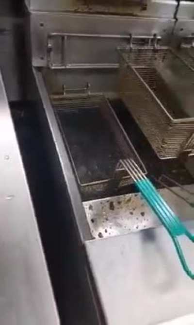 when you try to cool down the oil: