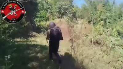 CDF-Asho clearance operations against Myanmar Junta stragglers who fled Ann Township, Rakhine State. 5 junta soldiers were killed and 12 captured. (January 12-13) [Music from Source]