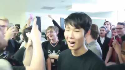 Halo Theme Song Performed By 80 Guys In 1 bathroom
