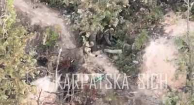 Ua pov Ukrainians observe a Russian commander beating his own men