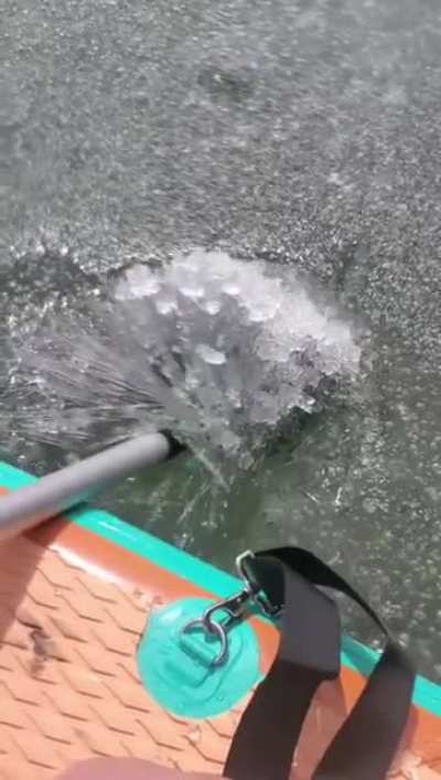 Water just before freezing solid