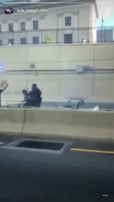 Video of police in Philadelphia on Kyle Lowry&rsquo;s IG story