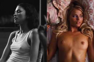 Who&rsquo;s small tits and erect nipples would you rather suck on and gently nibble? Zendaya or Margot Robbie?