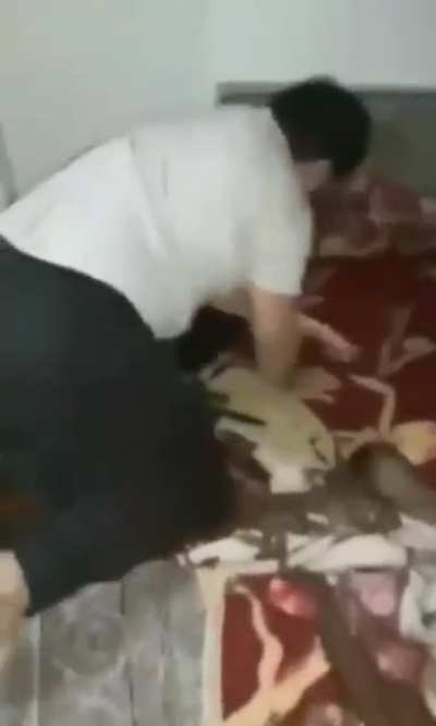 To prank his dad by cutting his beard