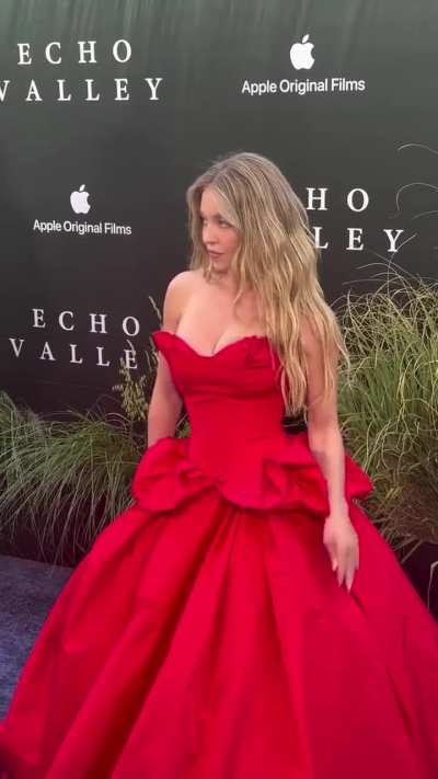 'Sydney proving the carpet isn&rsquo;t the only thing red-hot tonight.' - At the "Echo Valley" Premiere in New York City - IG June 2025