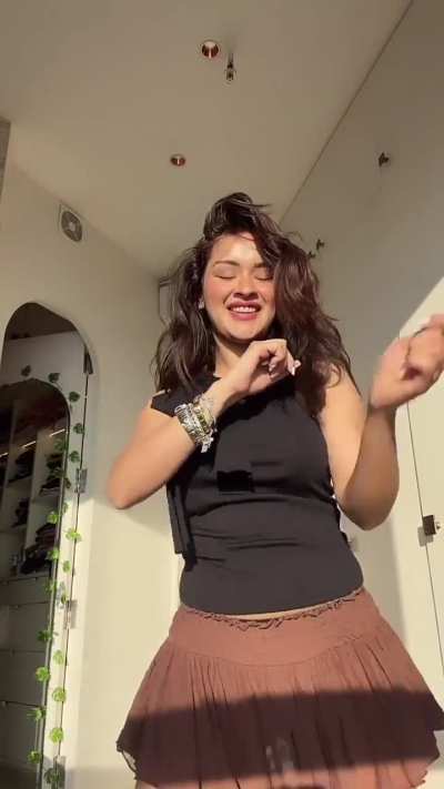 Avneet Kaur in Black Top and Brown Skirt -IG- 24 Jan 2026