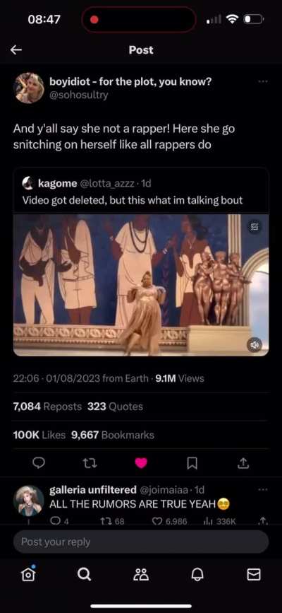 She did that shit. Guilty af