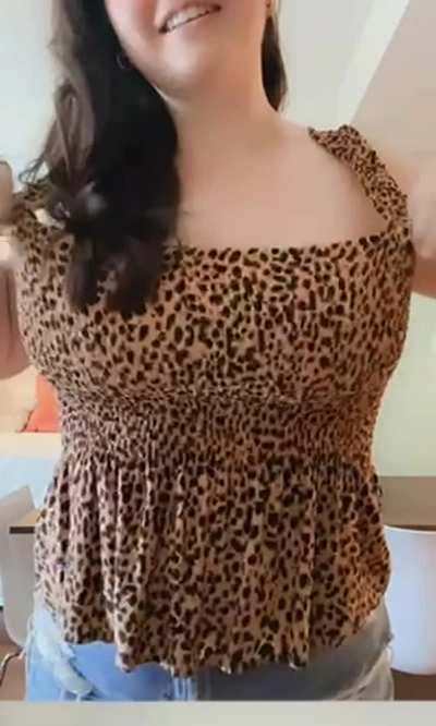 Nothing to see here, just a girl flashing her huge boobs.