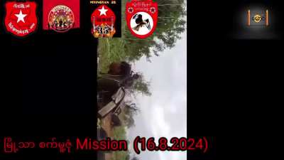 PDF attack on Myanmar Army in Nyaung Pin Thar, Bago Region.