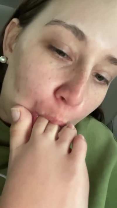 Looking into your soul as I taste my toes 