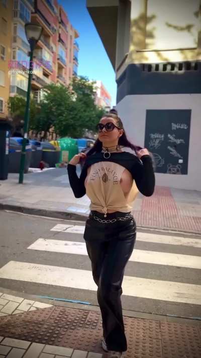 Spending a day out in a top designed to show off your tits, to advertise you&rsquo;re a slut!