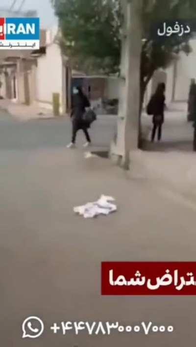 people harassing the mullahs in Iran
