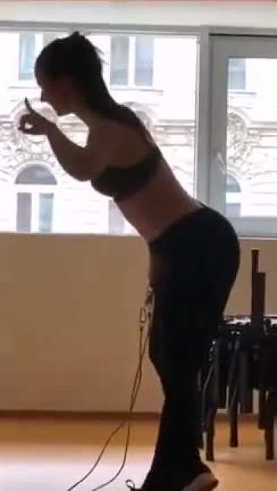 Jump rope side view
