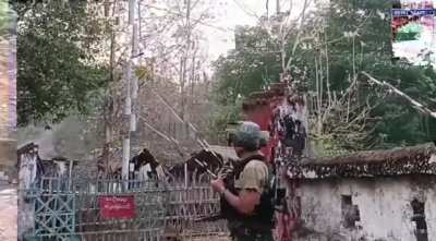 People's Defense Force Royal Peacock Column (Burmese Resistance Army Unit) Fights Myanmar Army in Hpapun Township, Kayin (Karen) State (Today)