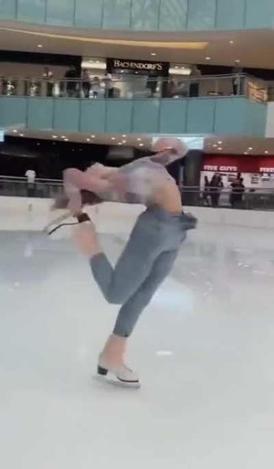 Impressive ice skating ability
