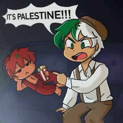 xD I saw that meme about it and thought of Algeria since he&rsquo;s most supportive of Pale ( Note: black parts - currently Israel, grey parts - Palestine / controversial. If the TV talked about Palestine the colors would be swapped. )
