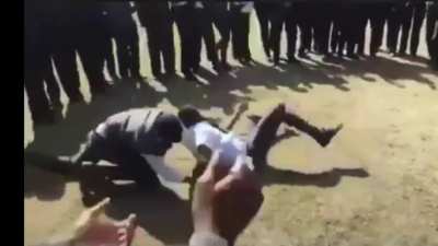 This happened at school 😂😂... they not really fighting