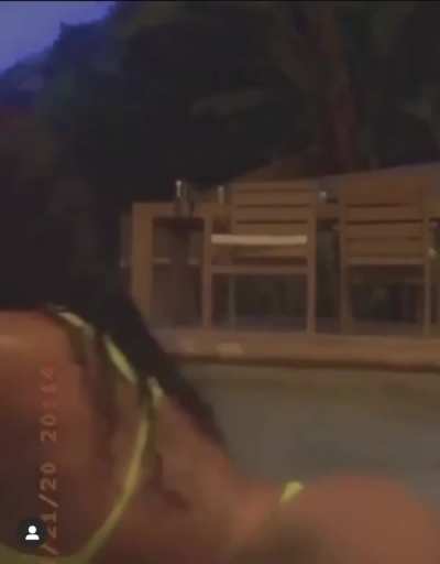 In the pool