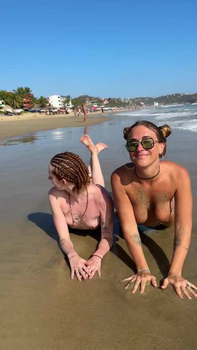 Nude on beach