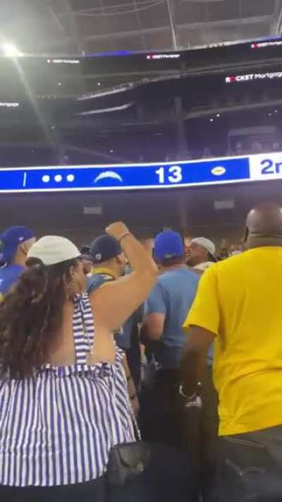 The origin of a brawl in the stands