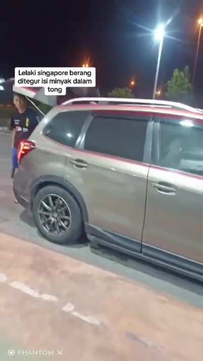 Beaver singapore man reprimanded for oil in barrel