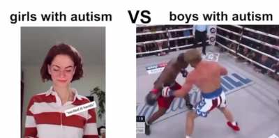girls with autism v boys with autism