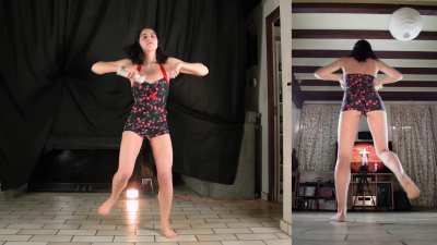 It's like dancing in a leotard but the summer version haha