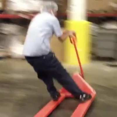 just my dad ripping it up at work