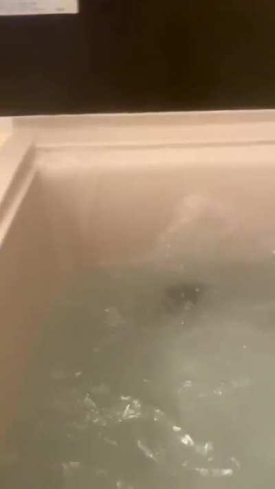 Japanese Man Taking A bath during a massive 7.1 magnitude just east of Fukushima.