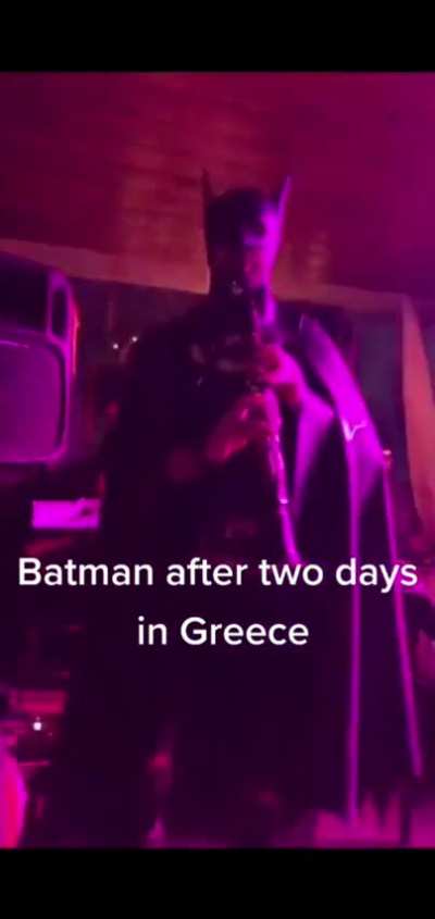 Batman new identity. Doesn't wanna leave