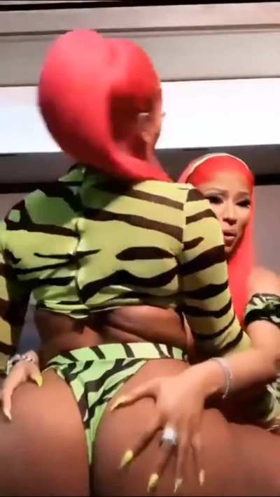 Nicki feeling Meg up