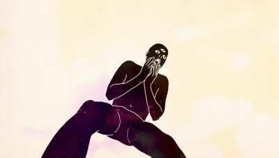 Oh God, I'm so sorry... I didn't mean to come back here, I asked too many questions... Please let me go back... I'm so lonely... Please... (Glue Trip-Elbow Pain.)